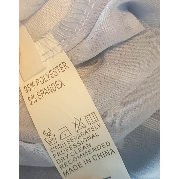 NEW C+D+M Collection Sz M Coquette Lace Cami Top 3D Dots Baby Blue Sheer Back - Picture 10 of 10